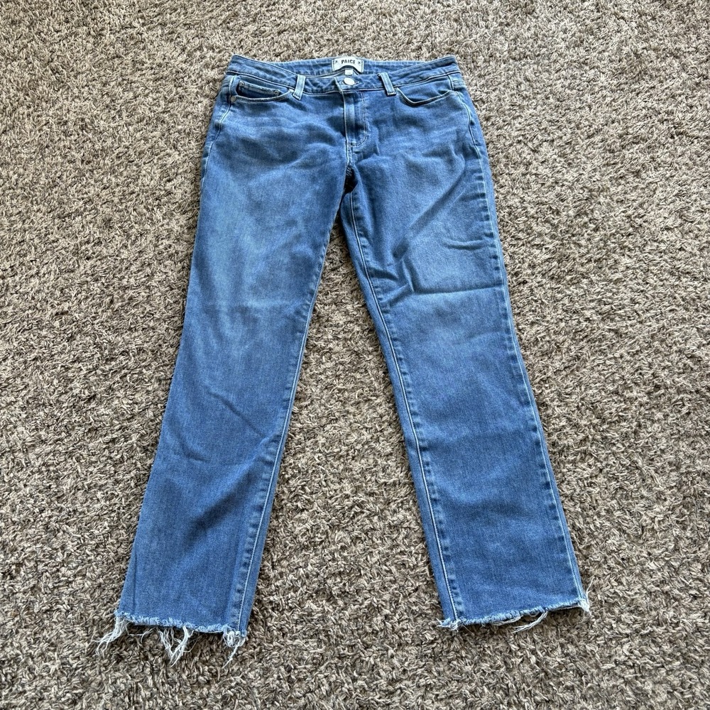 PAIGE Women's Straight Leg Jeans in Blue
